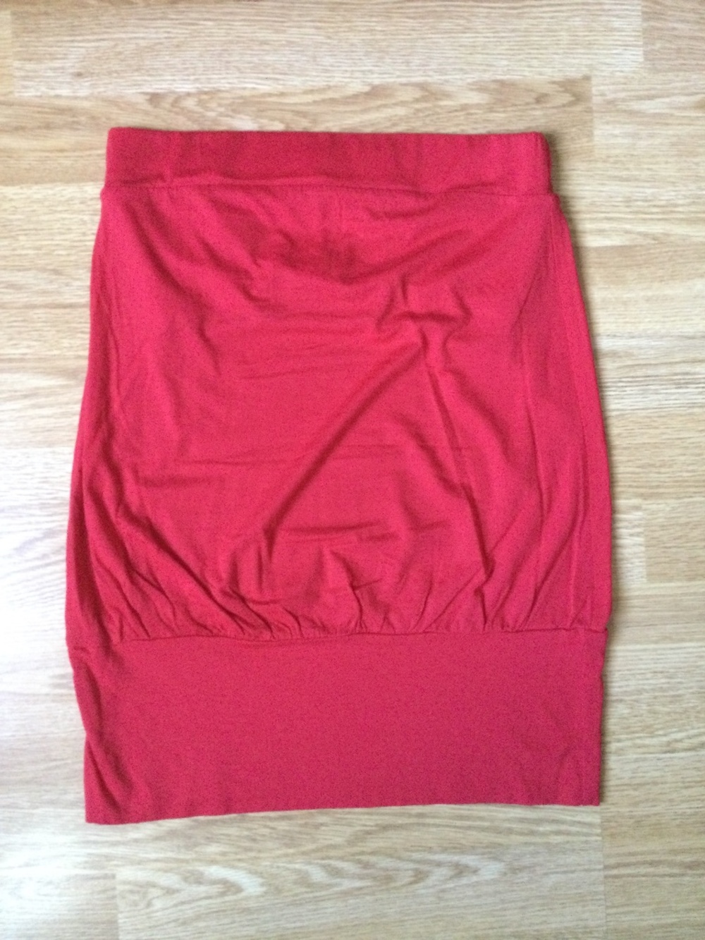 Moda International Strapless Red Tube Top S Built in Shelf Bra Y2K Flattering